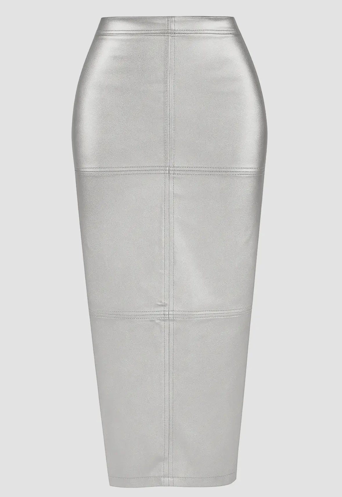 ChicLuxe Liquid Metal High-Waist Maxi Skirt