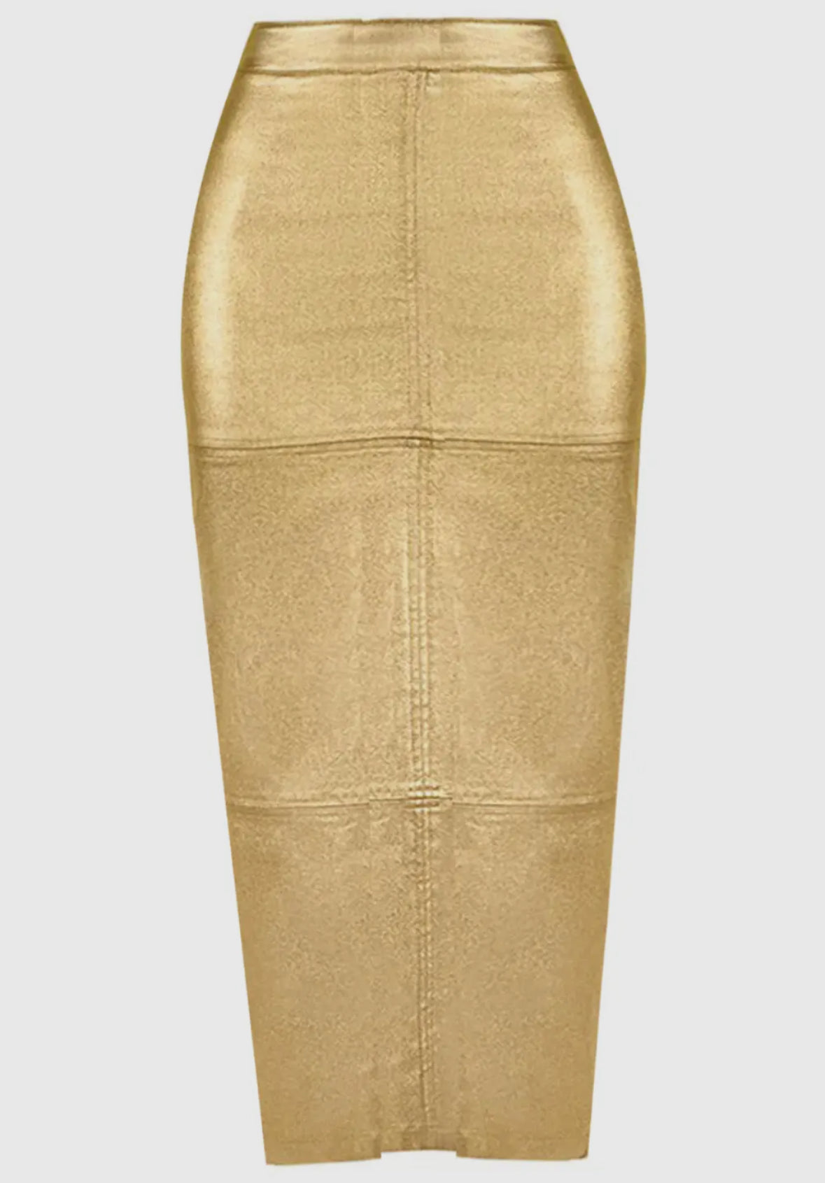 ChicLuxe Liquid Metal High-Waist Maxi Skirt