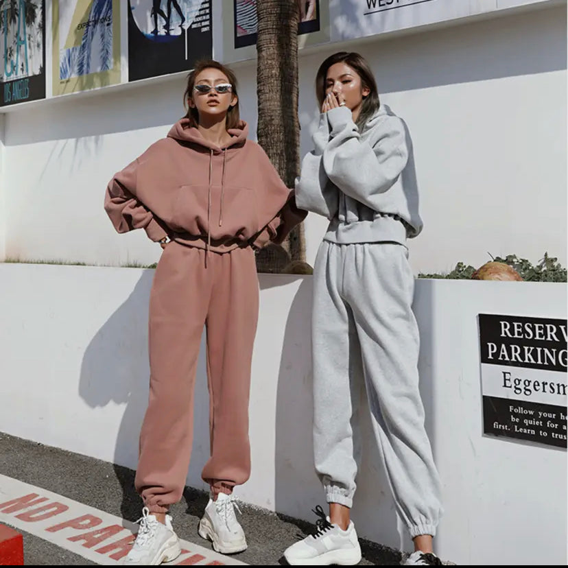 CHIC THE BLACK LABEL DROPPED SHOULDER HOODIE & JOGGERS DAILY SET