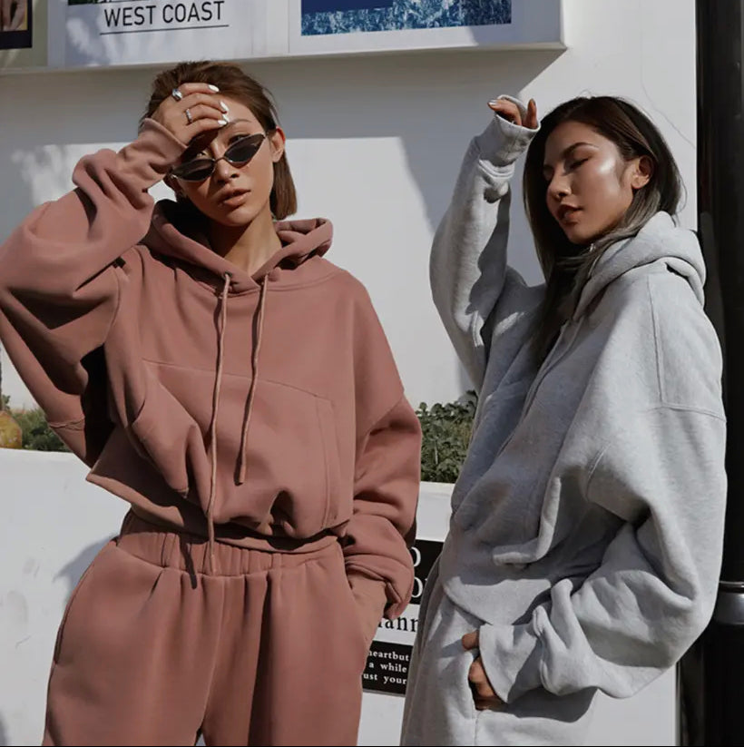 CHIC THE BLACK LABEL DROPPED SHOULDER HOODIE & JOGGERS DAILY SET