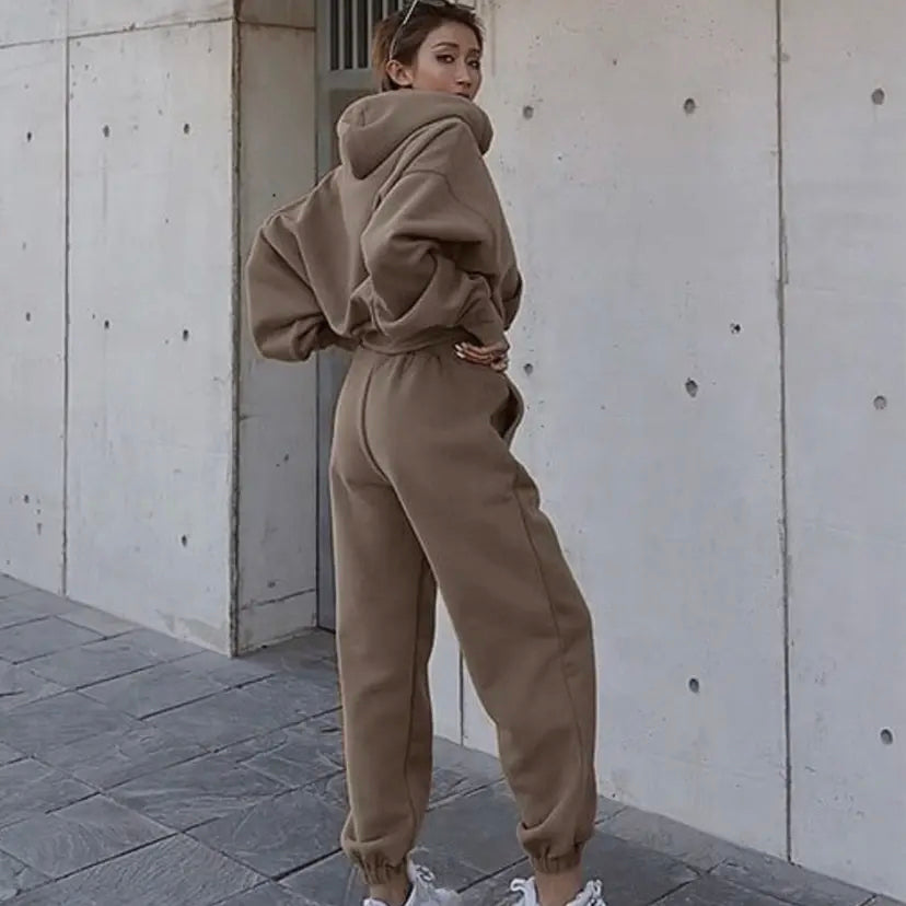 CHIC THE BLACK LABEL DROPPED SHOULDER HOODIE & JOGGERS DAILY SET
