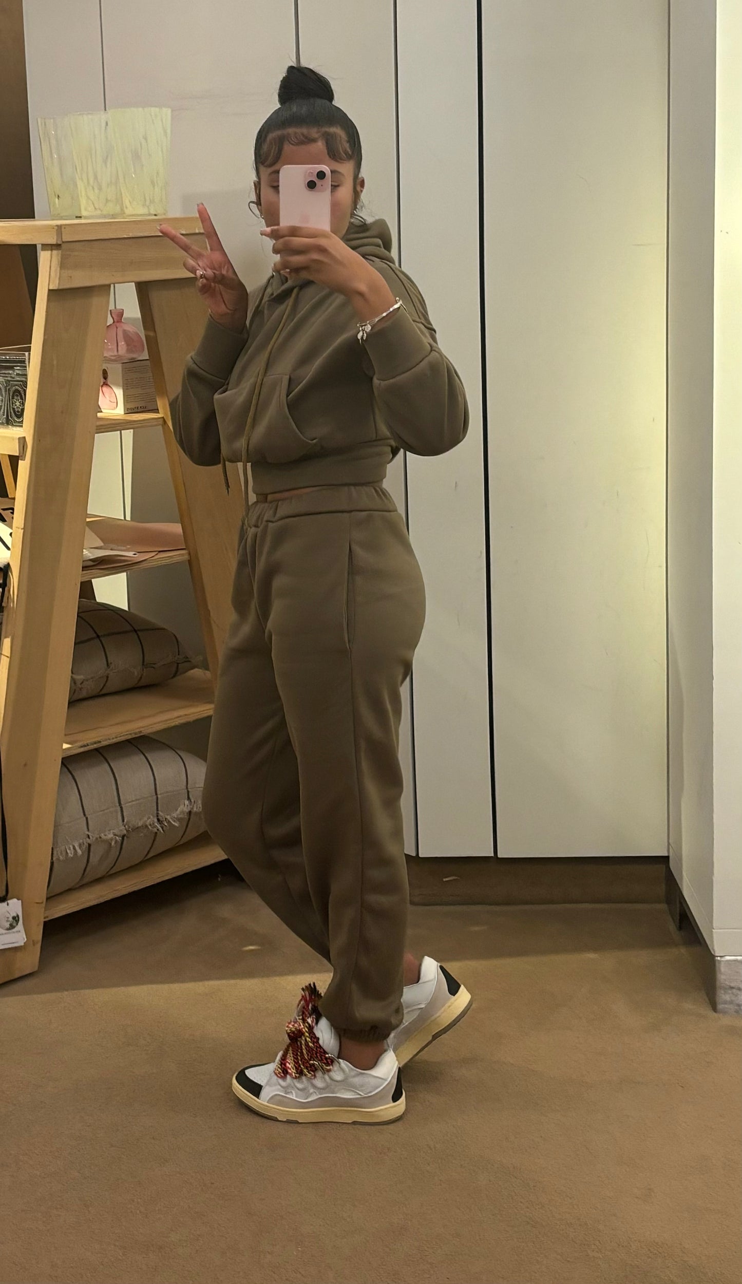 Model wearing size small