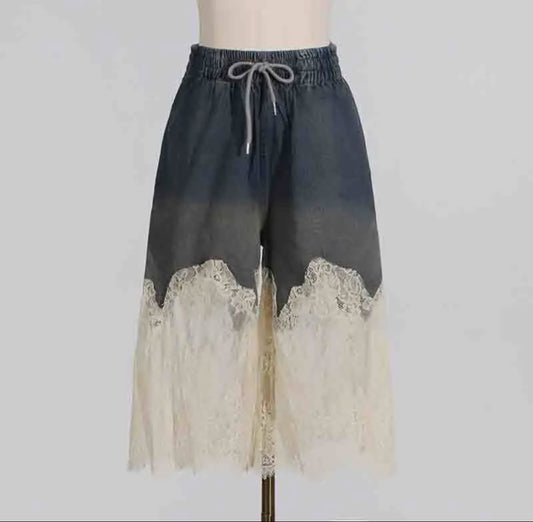 ChicLace Denim Shorts