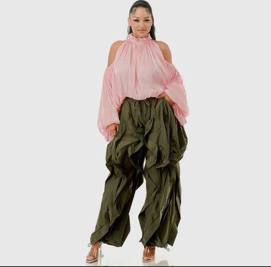 Chic Icon Oversized Ruffle Joggers