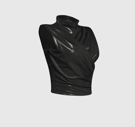 Chic Radiance Foiled Slinky Sleeveless Top