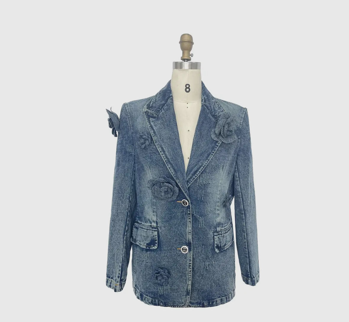 ChicRose Embellished Denim Blazer