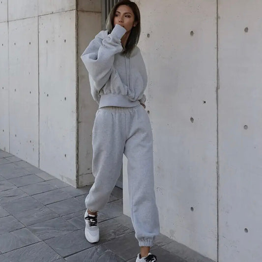 CHIC THE BLACK LABEL DROPPED SHOULDER HOODIE & JOGGERS DAILY SET