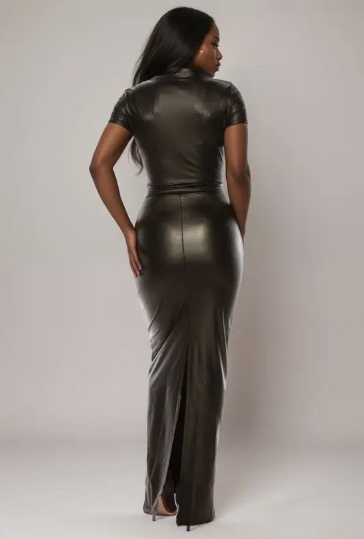 Chic Envy Faux Leather Two-Piece Set